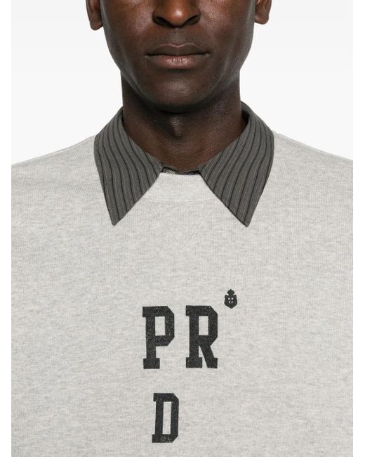 Sudadera con logo bordado Prada de hombre de color White