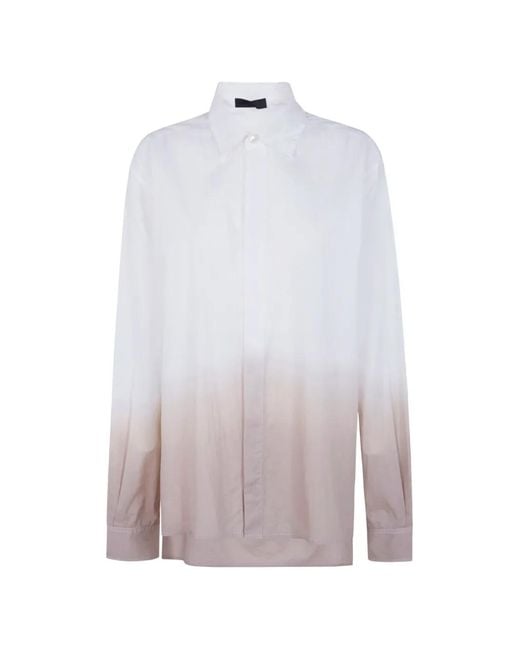 Maria Calderara White Dip-Dye-Effect Shirt