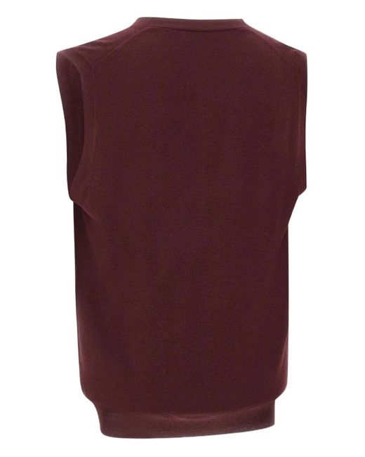 Gran Sasso Purple Wool Buttoned Cardigan for men