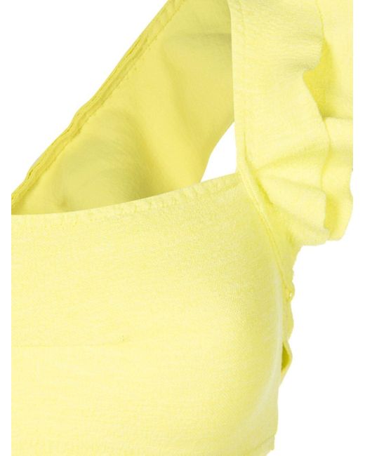 Clube Bossa Yellow Jasper Ruffled Bikini Top