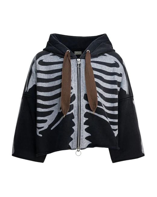 Kapital Skeleton Zip Hoodie in Black for Men | Lyst