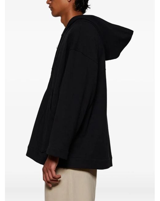 Bode Black Sideline Hooded Zip-Up Jacket for men