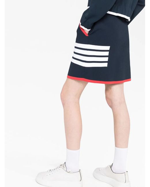 Thom Browne Blue Mini Skirt