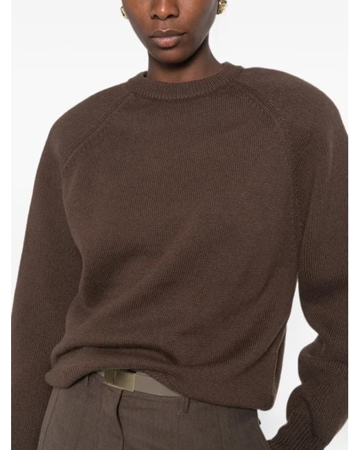 Frankie Shop Brown Lina Long-Sleeve Sweater