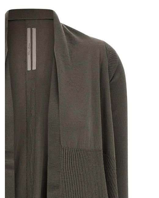 Cárdigan cruzado de canalé Rick Owens de color Gray