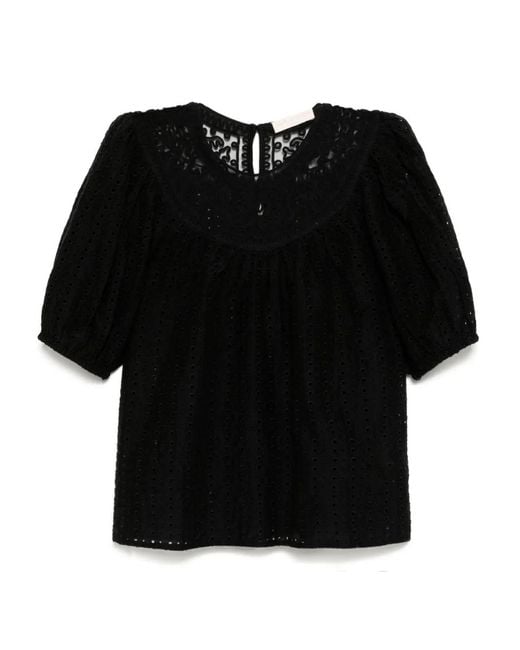 Ulla Johnson Black Amina Blouse