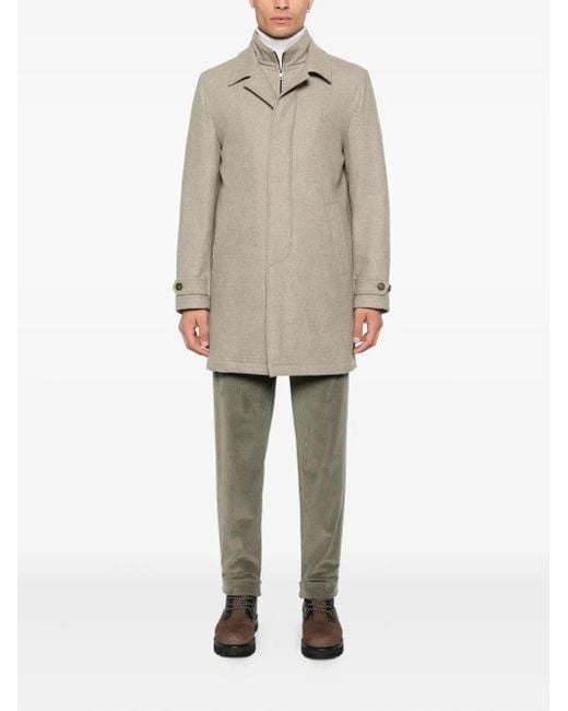 Fay Natural Virgin Wool Coat for men