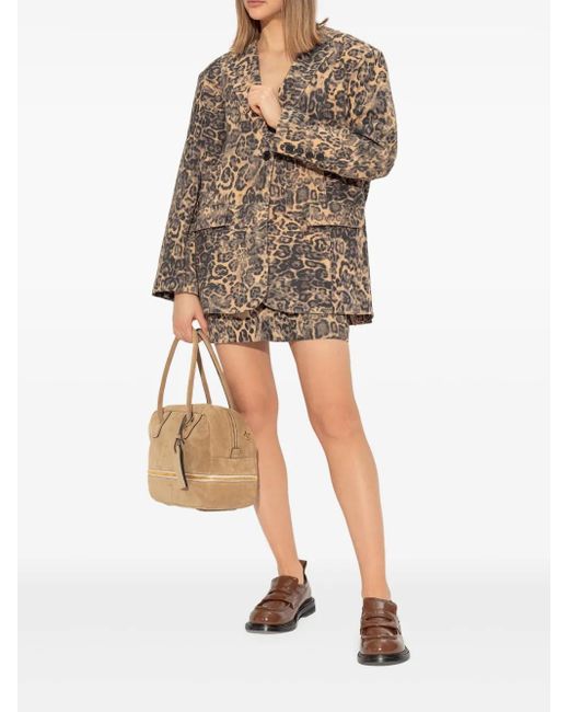 Moschino Brown Patent-Leather Loafers