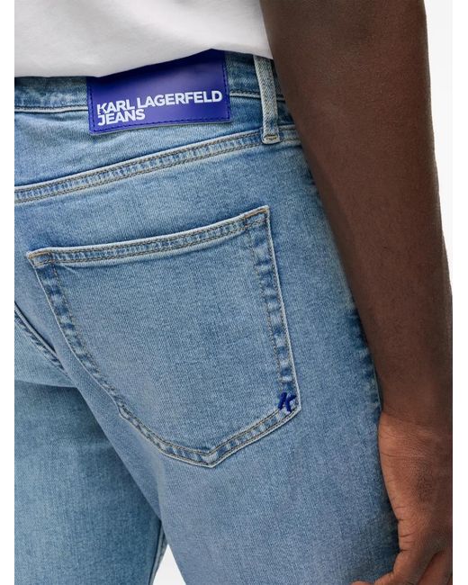 Karl Lagerfeld Blue Five-Pocket Jeans for men