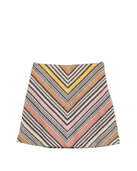 Missoni Gray Zide-Zip Mini Skirt