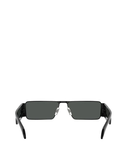 Versace Black Medusa-Plaque Rectangle-Frame Sunglasses for men