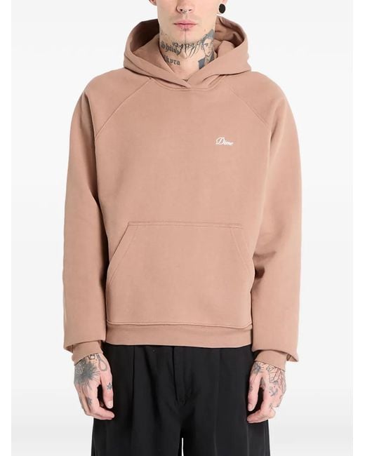 Dime Pink Hoodie À Détail De Logo
