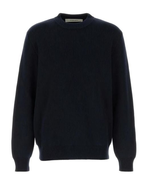 Golden Goose Deluxe Brand Blue Cotton Sweater for men
