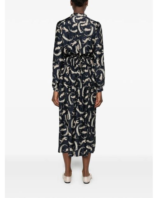 Forte_forte White Leopard-Print Midi Dress