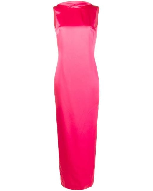 Versace Pink Cowl-Back Gown
