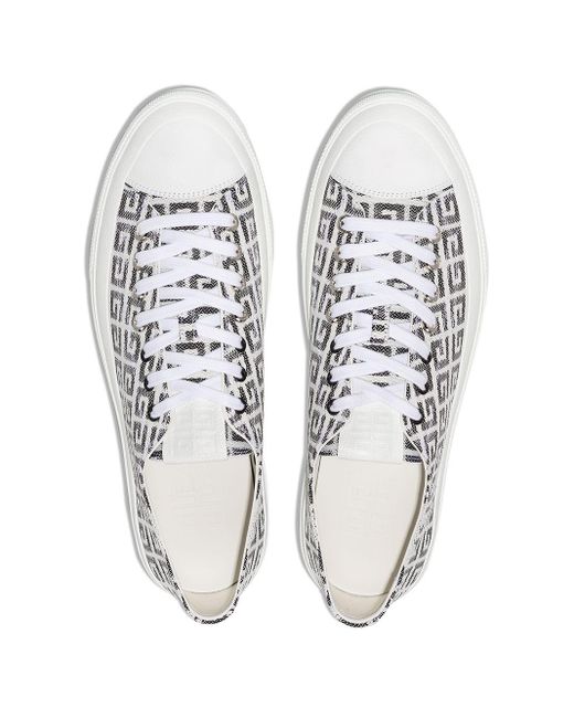 Givenchy White City 4g-monogram Low-top Sneakers for men