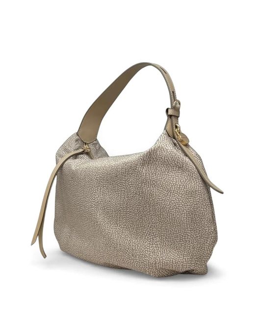 Borbonese Metallic Medium Prive Shoulder Bag