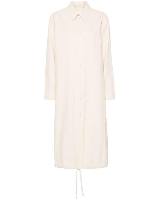 Jil Sander White Linen Shirt Dress