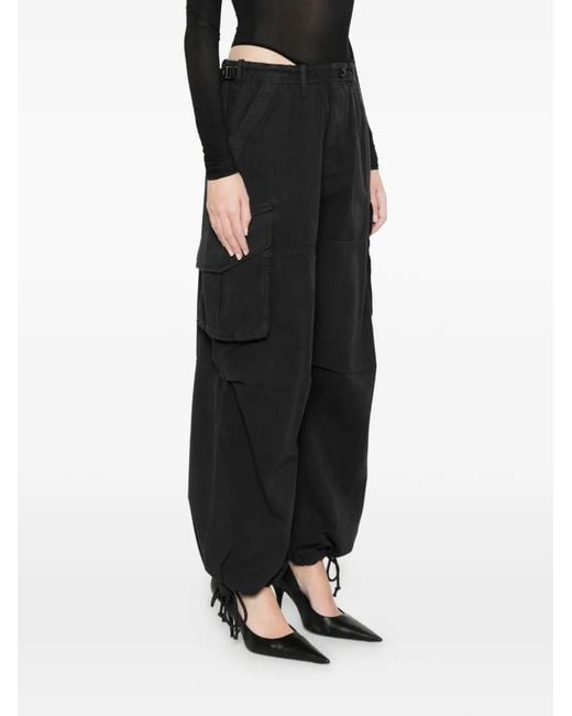 Alexander Wang Black Cargo Drawstring Trousers