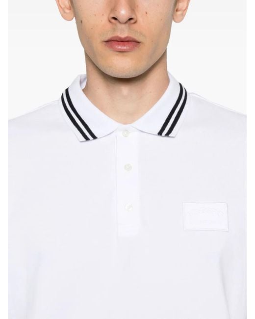 Polo con parche del logo Iceberg de hombre de color White