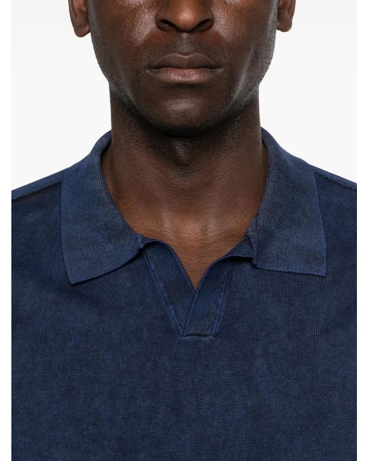 AROVESCIO Blue Derby Knitted T-Shirt for men