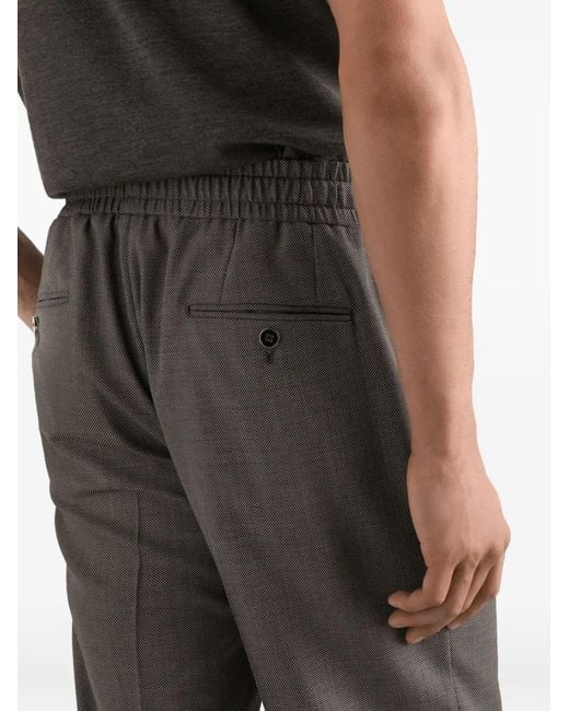 Dolce & Gabbana Gray Drawstring Trousers for men
