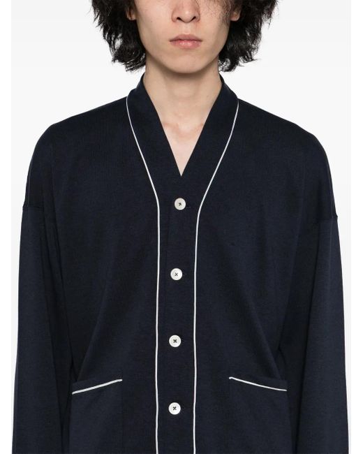 Bode Blue Uniform Cardigan for men
