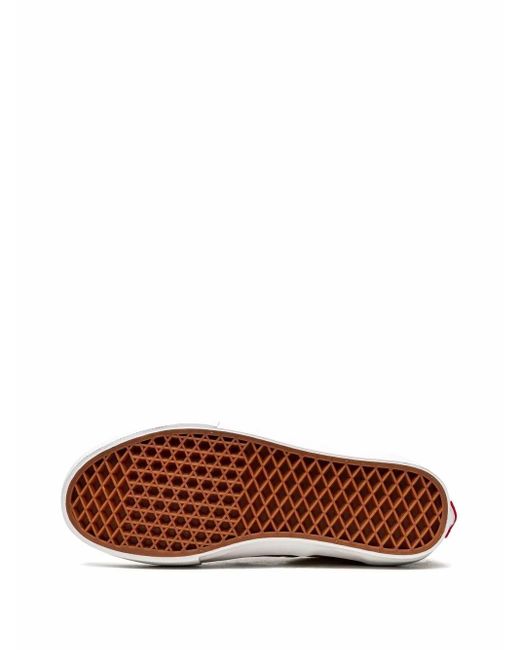 Vans White Skate Slip-On "Checkerboard" Sneakers