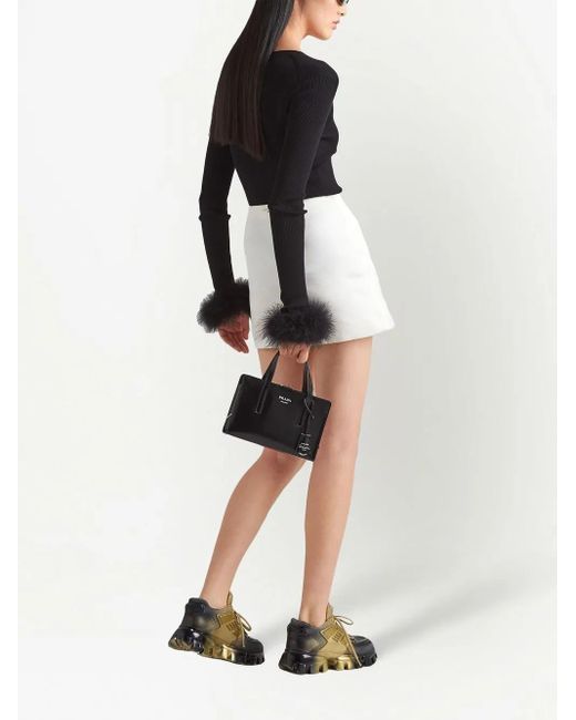Prada Ribgebreid Vest in het Black