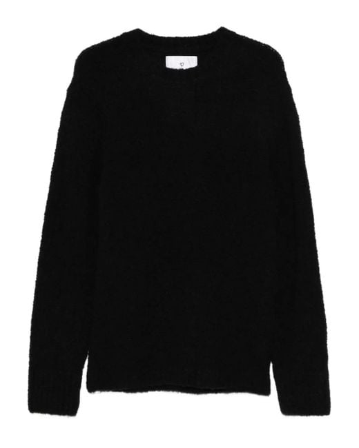 Seven Gauge Black Pullover mit Rundhalsausschnitt