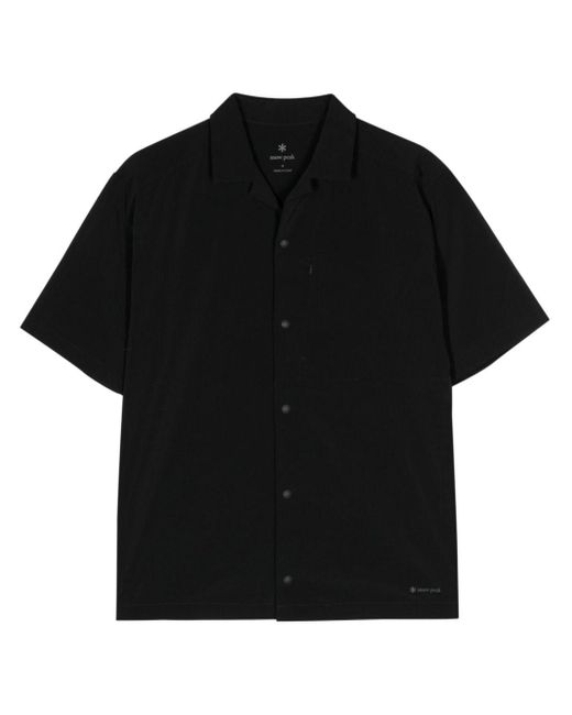 Snow Peak Black Camp-collar Shirt for men