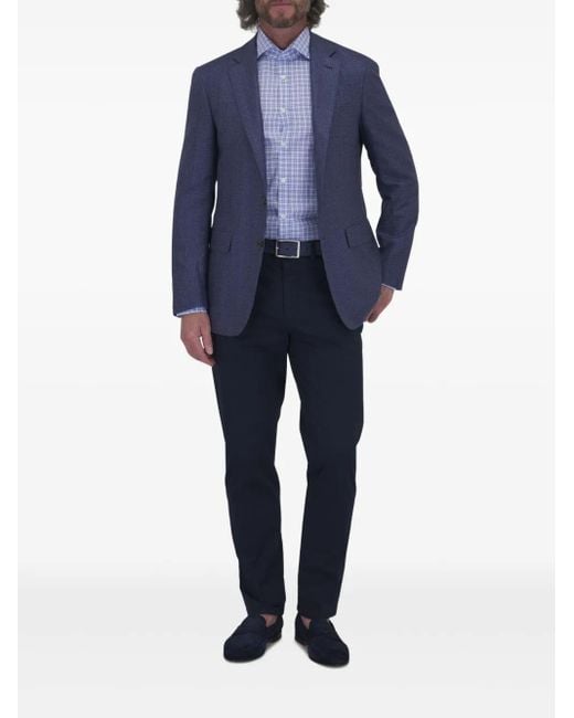Blazer a cuadros Canali de hombre de color Blue
