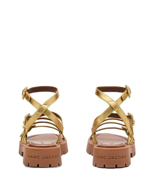 Marc Jacobs Brown The Daisy Metallic Sandals
