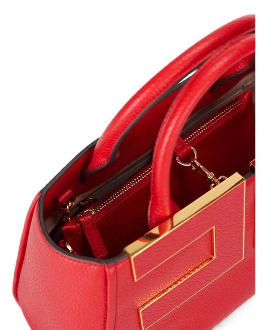 Elisabetta Franchi Red Tote Bag With Logo