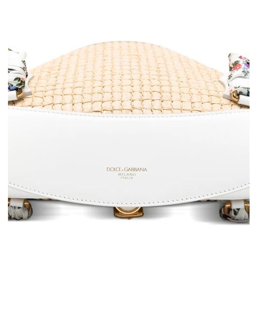 Dolce & Gabbana White Floral Tote Bag