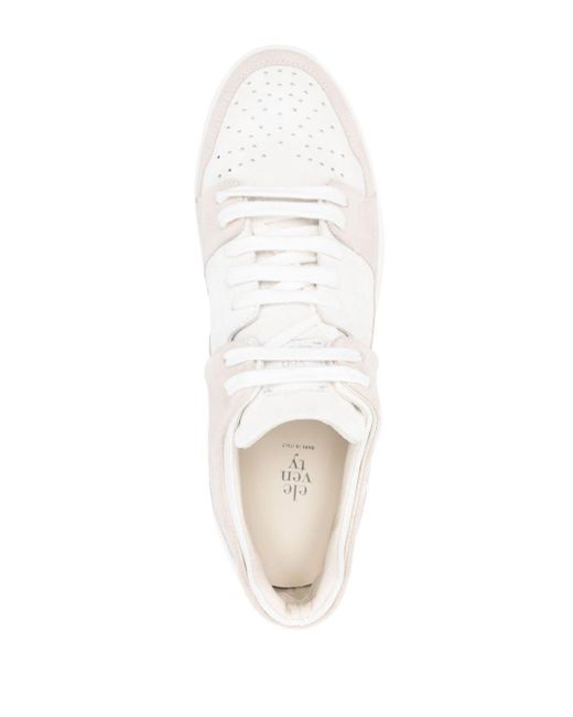 Eleventy White Suede Low-top Sneakers for men