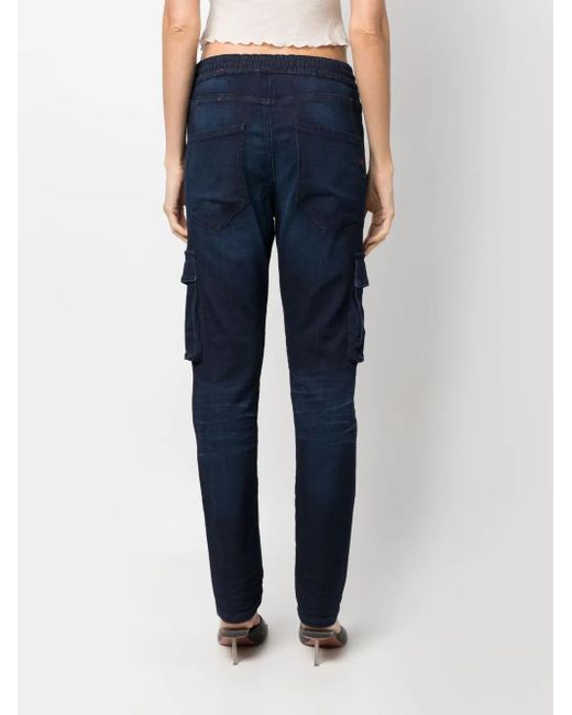 DIESEL D-Ursy Track Jeans Met Toelopende Pijpen in het Blue