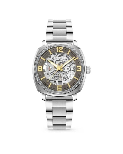 Kenneth Cole White Montre Skeleton Dial Cushion Case 42 Mm for men