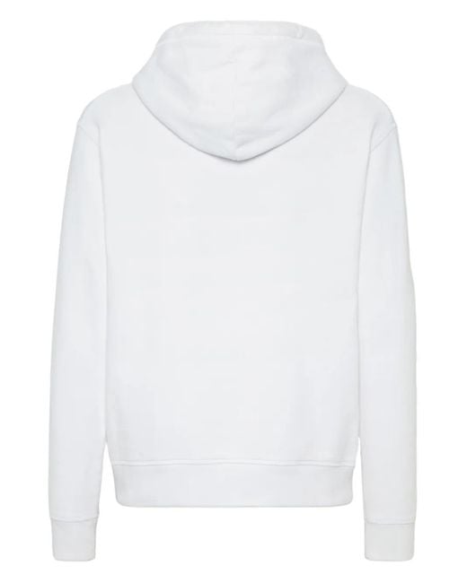 DSquared² White Cool Fit Milano Logo Hoodie for men