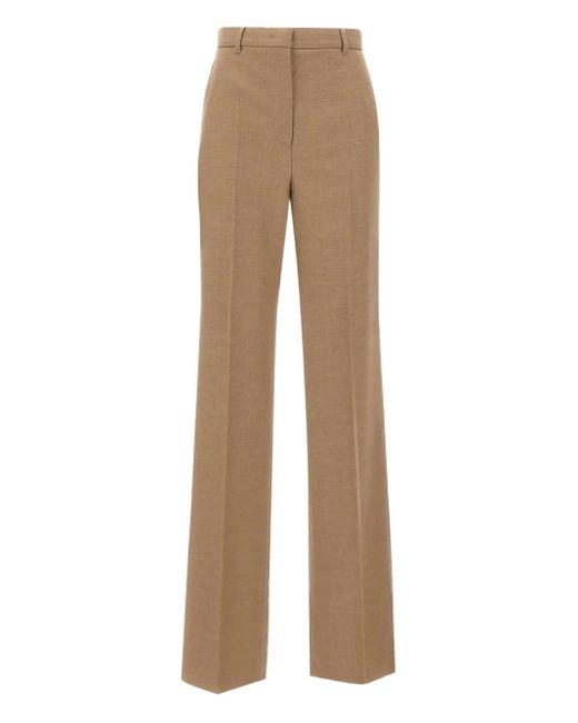 Max Mara Natural Soraga Twill Belt Loops Trousers