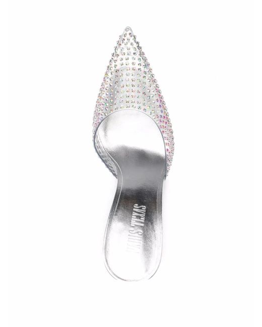 Paris Texas White With Heel Silver