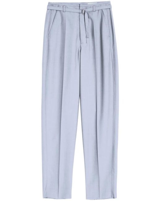 Lemaire Blue Klassische Hose mit Gürtel