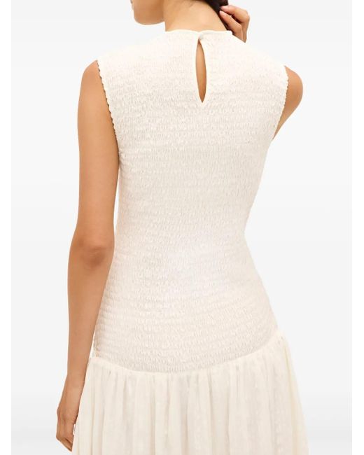 Robe Mi-Longue Porter À Fronces Marie Oliver en coloris White