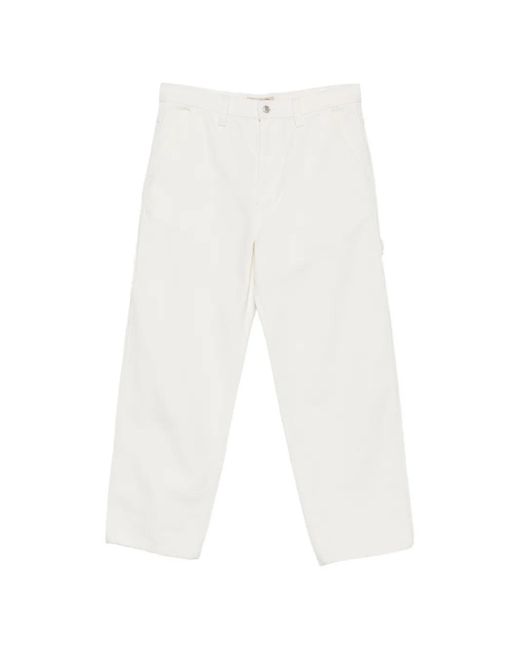 Stussy White Workgear Patch Jeans for men