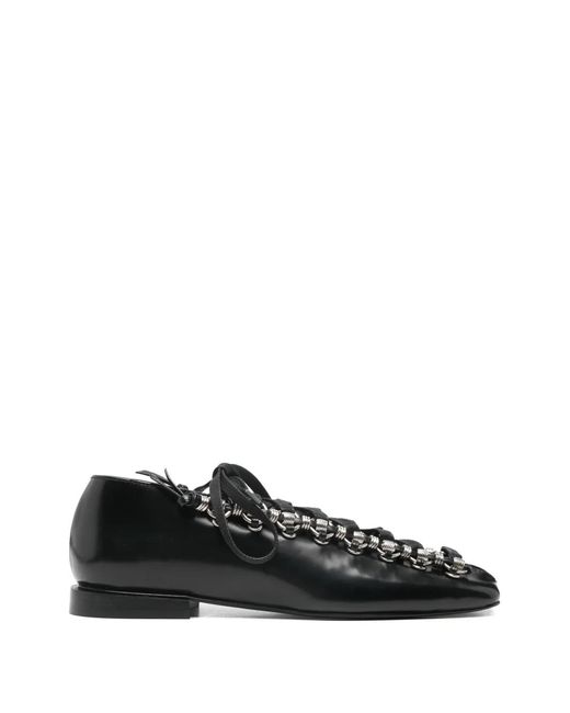 Toga Black Lace-Up Pumps