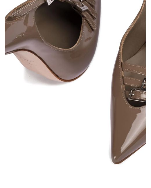 Le Silla Metallic 120Mm Buckle-Strap Pointed-Toe Pumps