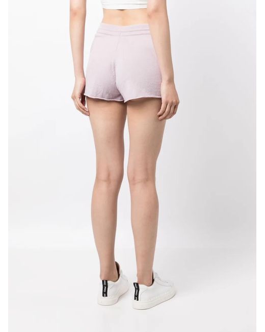 Teddy Cashmere Pink Portofino Drawstring Cashmere Shorts