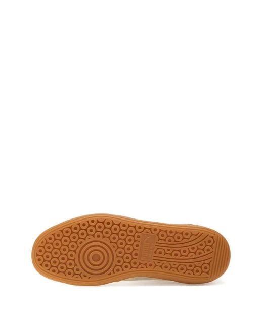 PUMA Yellow Palermo Suede Sneakers
