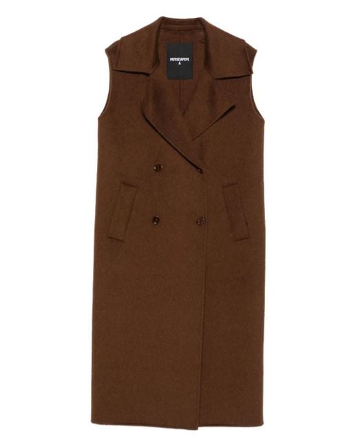 Abrigo con doble botonadura Patrizia Pepe de color Brown