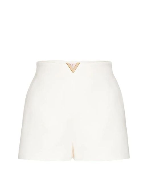 Valentino Garavani White V Detail Shorts